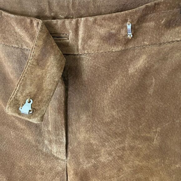 Vtg Chadwick's 4T High Waist 100% Leather Lined Western Bootcut Unisex Pant - Picture 5 of 13